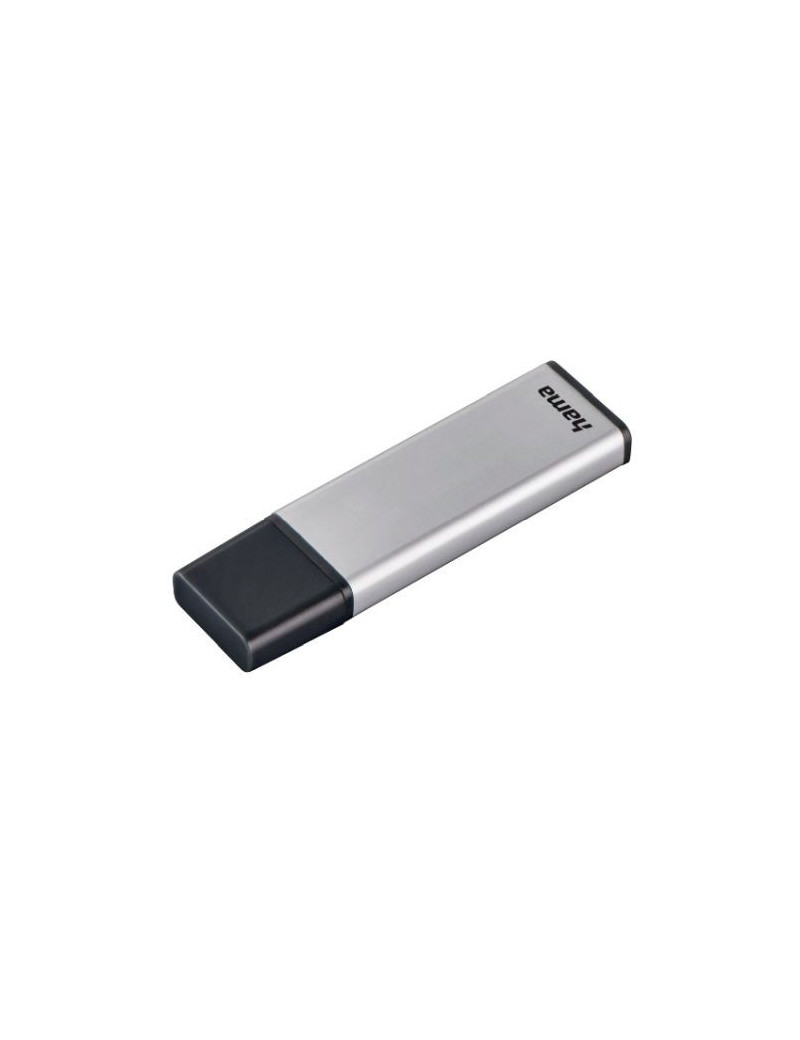 Hama Classic 32GB USB 3.0 Memory Pen  Aluminium  Cap  Keyring  70MB/s  Black/Silver