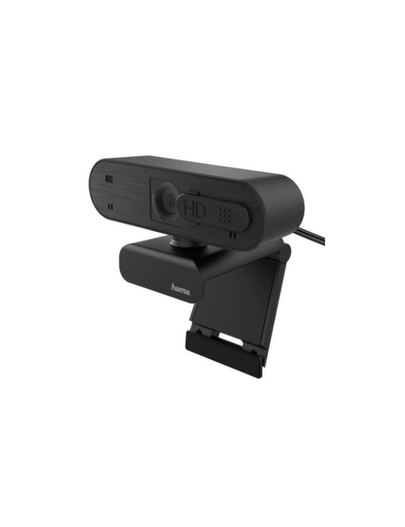 HamaC-600 Pro FHD Webcam with Mic  1080p  30fps  Auto-Focus  Lighting Adjustment  Stand/Clamp