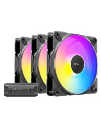 Antec Tranquil 120 ARGB PWM 12cm Case Fans (3-Pack)  ARGB & PWM Fan Controller  Fluid Dynamic Bearing  400-2000 RPM  Black