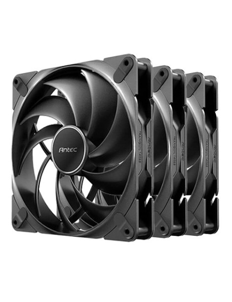 Antec Tranquil 120 PWM 12cm Case Fans (3-Pack)  Fluid Dynamic Bearing  Daisy-Chain 4-Pin  400-2000 RPM  Black