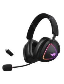 Asus ROG DELTA II Tri-Mode Wireless Gaming Headset  2.4GHz/Btooth/3.5mm Jack  50mm Titanium Drivers  DualFlow Audio  110-Hour Battery  RGB