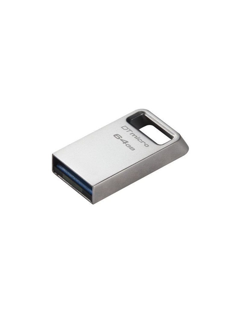 Kingston 64GB DataTraveler Micro Ultra-Small USB 3.2 Gen1 Memory Pen  Capless  Metal Casing  200MB/s