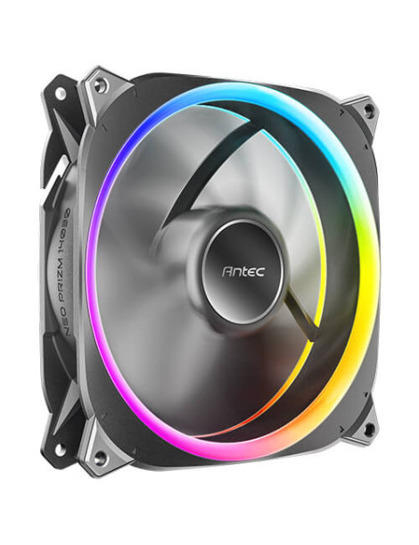 Antec Neo Prizm T3 140 ARGB PWM 14cm Case Fan  30mm Thick  Hydro Bearing  600-1500 RPM  Black