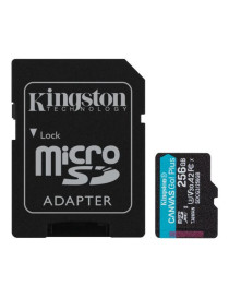 Kingston 256GB Canvas Go! Plus Micro SDXC Card with SD Adapter  UHS-I Class 10  U3  A2 App Performance  170MB/s