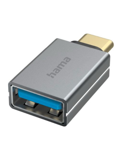 Hama USB 3.2 Gen1 OTG Adapter  USB-C Male to USB-A Female  5Gbps  Aluminium