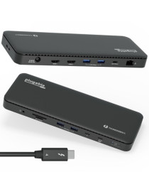 Plugable TBT4-UD5 ThunderBolt 4 Dual Monitor (2x 4K or 1x 8K) 96W USB-C PD Docking Station