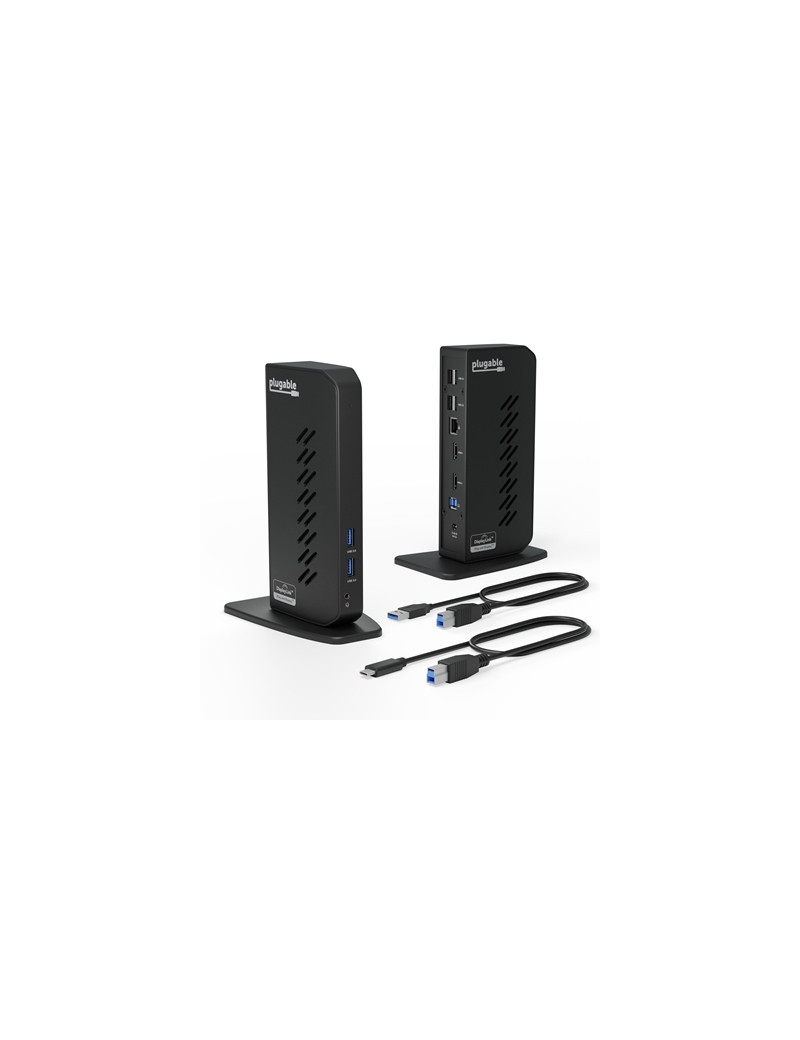 Plugable UD-3900Z USB-A/USB-C Dual Monitor Universal DisplayLink Certified Docking Station