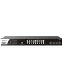 DrayTek VSPQ2200XB-K VigorSwitch PQ2200xb 16 Port 2.5 GbE POE+ Managed Layer 2+ Switch with 4x POE++ Ports and 4x 10GbE SFP+ Ports