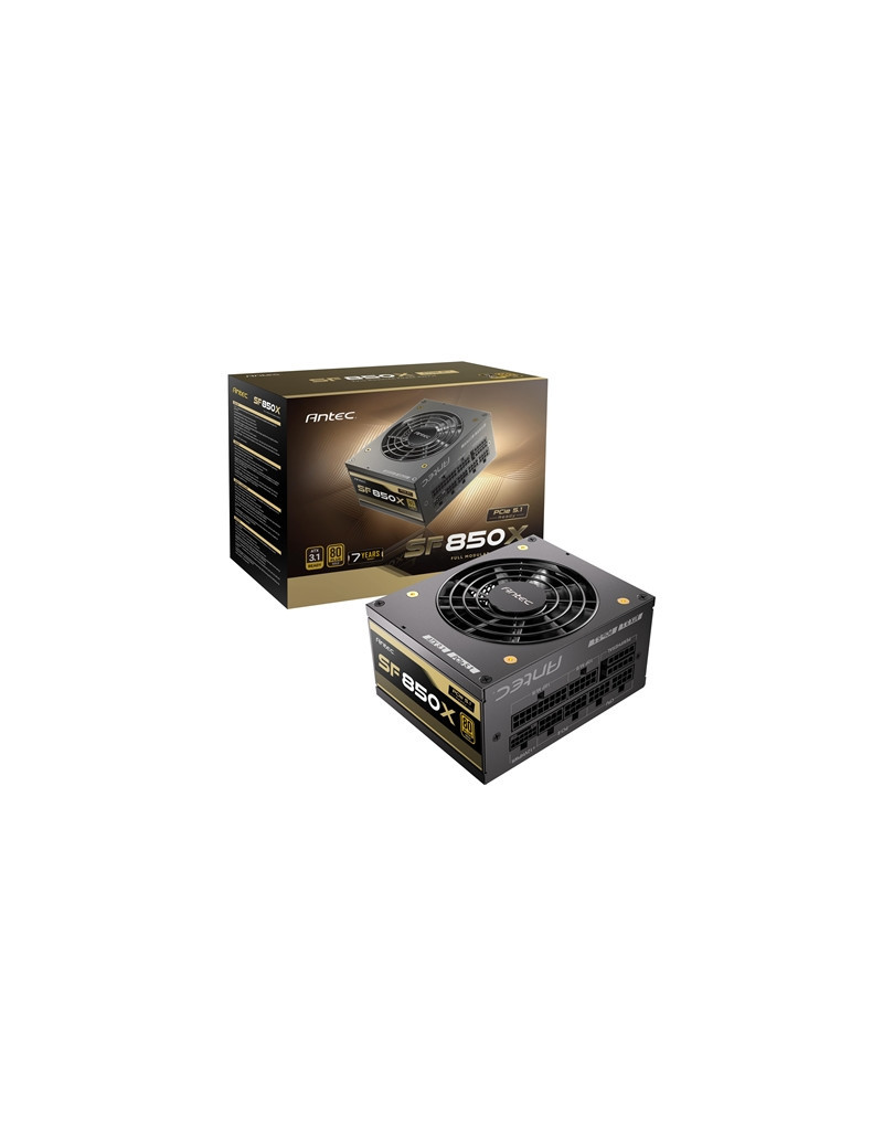 Antec SF850X 850W Power Supply - 80 PLUS Gold Certified  Fully Modular  SFX 4.1  ATX 3.1  PCIe 5.1 Ready