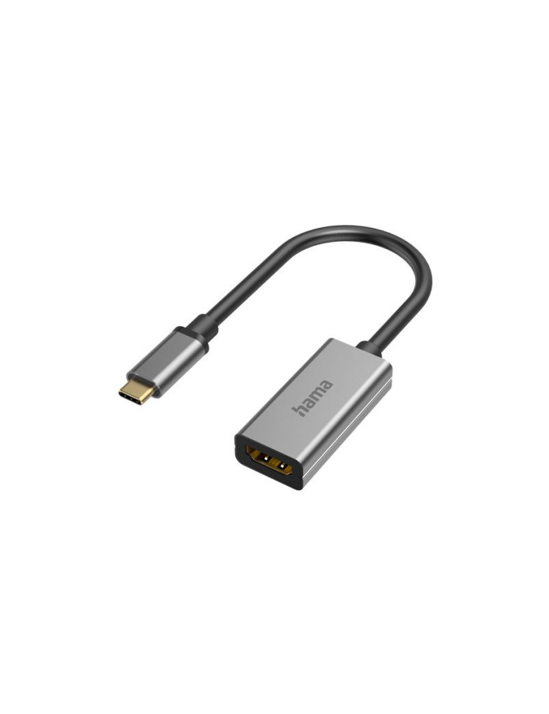 Hama USB-C Male to HDMI Female Cable  Ultra-HD 8K  Aluminium