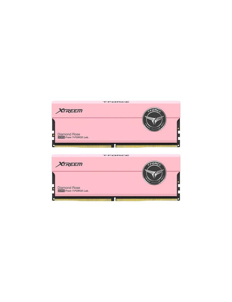 Team T-Force Xtreem 32GB Kit (2 x 16GB)  DDR5  7200MHz (PC5-57600)  CL34  ECC  XMP 3.0  PMIC  DIMM Memory  Pink