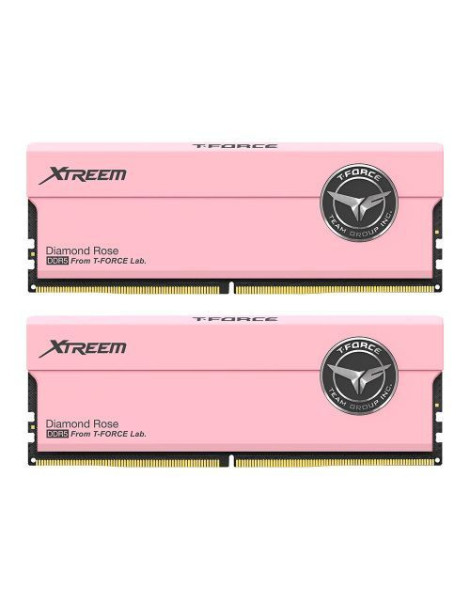 Team T-Force Xtreem 32GB Kit (2 x 16GB)  DDR5  7200MHz (PC5-57600)  CL34  ECC  XMP 3.0  PMIC  DIMM Memory  Pink