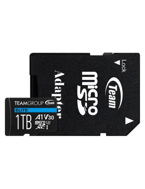 Team 1TB Elite A1 Micro SDXC Card with SD Adapter  UHS-I Class 3  U3  A1 App Performance  100MB/s