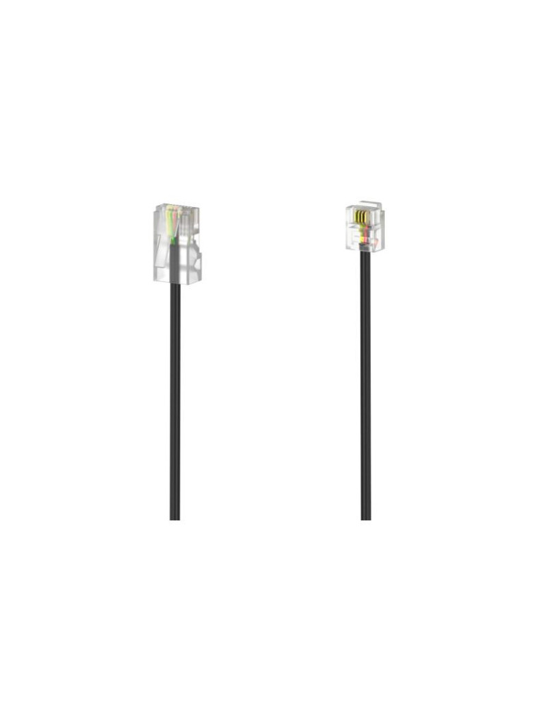 Hama DSL Connection Cable  RJ11 (6p4c) to RJ45 (8p4c)  3 Metres  Black