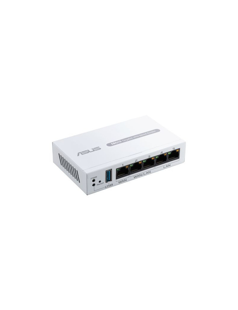 Asus (ExpertWiFi EBG15) Gigabit VPN Wired Router  Up to 3x WAN  USB  IPS Intrusion Prevention  Layer 7 Firewall  Centralised Management