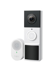 TP-LINK (TAPO D210) Smart Battery 2K 3MP Video Doorbell Camera w/ Chime  6-Month Battery  Night Vision  AI Detection & Notification