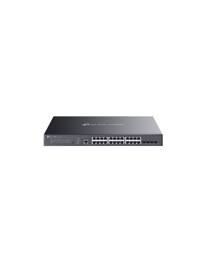 TP-LINK (SG3428XMPP) Omada 24-Port Gigabit and 4-Port 10GE SFP+ L2+ Managed Switch with 16-Port PoE+ & 8-Port PoE++ Rackmountable