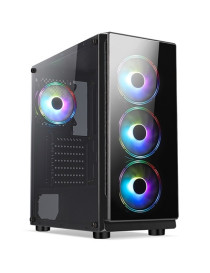 RGB Gaming Build - AMD Ryzen 5 8600G - 6 Core  12 Thread  4.35GHz Base (5.00GHz Boost)  16GB DDR5 RAM  1TB NVMe  Radeon 760M FREE Keyboard & Mouse  - Pre-Built PC