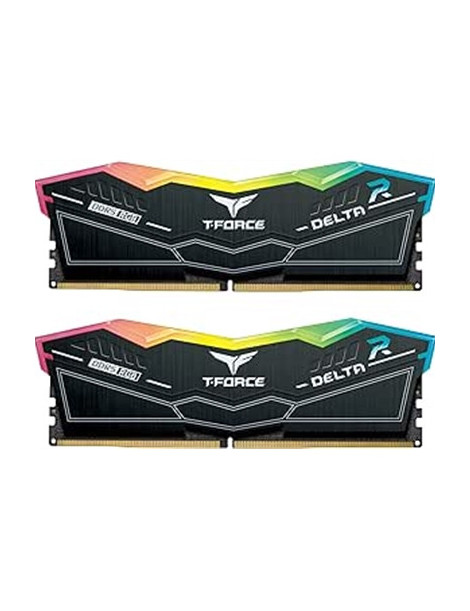 Team T-Force Delta RGB FF3D532G7600HC36DDC01 32GB DDR5 7600MHz System Memory  2 x 16GB  Black  36-46-46-84 1.40V