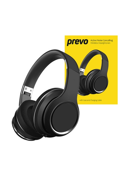 Prevo A6-ANC Active Noise Cancelling (ANC) Wireless Headphones with Bluetooth 5.4  True Wireless Stereo (TWS) Sound  Automatic Pairing & Handsfree Calls  with Case & Charging Cable