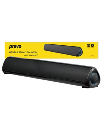 Prevo MS03 Wireless Stereo Soundbar with Bluetooth  USB & SD  Space-Saving Wireless Speaker for TV  Home Entertainment System  PC  Mobile Device & Gaming Consoles