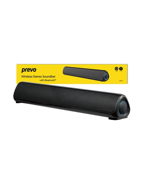 Prevo MS03 Wireless Stereo Soundbar with Bluetooth  USB & SD  Space-Saving Wireless Speaker for TV  Home Entertainment System  PC  Mobile Device & Gaming Consoles