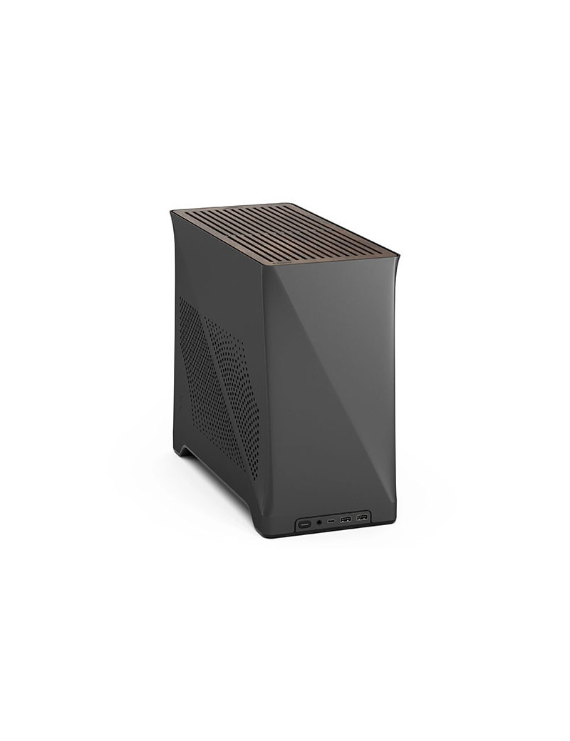 Fractal Design Era 2 ITX (Charcoal Grey) Compact Case w/ Walnut Top  Mini ITX  Requires SFX/SFX-L PSU  2 Fans  3-Slot GPU & 280mm Radiator Support  USB-C