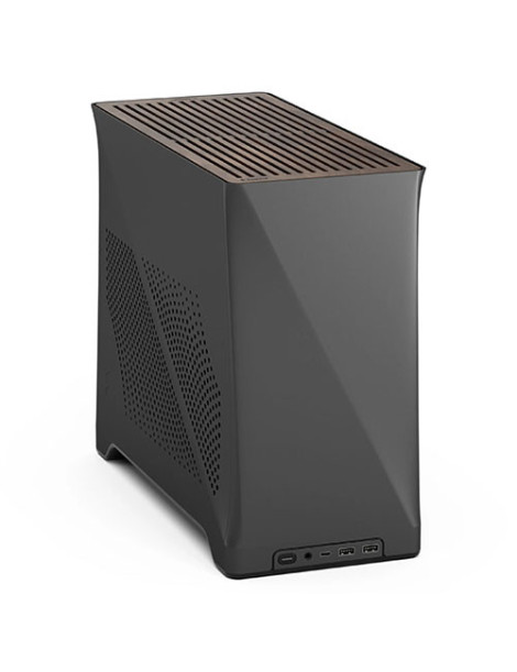 Fractal Design Era 2 ITX (Charcoal Grey) Compact Case w/ Walnut Top  Mini ITX  Requires SFX/SFX-L PSU  2 Fans  3-Slot GPU & 280mm Radiator Support  USB-C