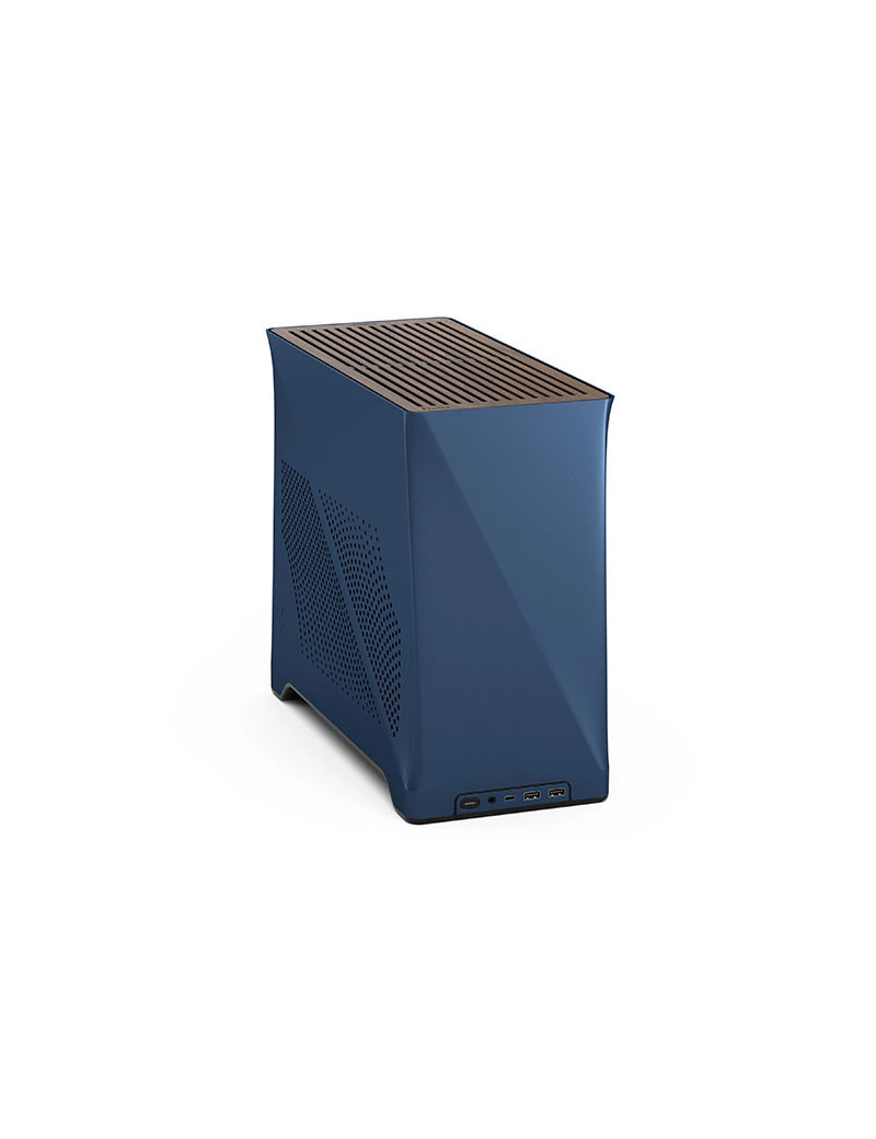 Fractal Design Era 2 ITX (Midnight Blue) Compact Case w/ Walnut Top  Mini ITX  Requires SFX/SFX-L PSU  2 Fans  3-Slot GPU & 280mm Radiator Support  USB-C