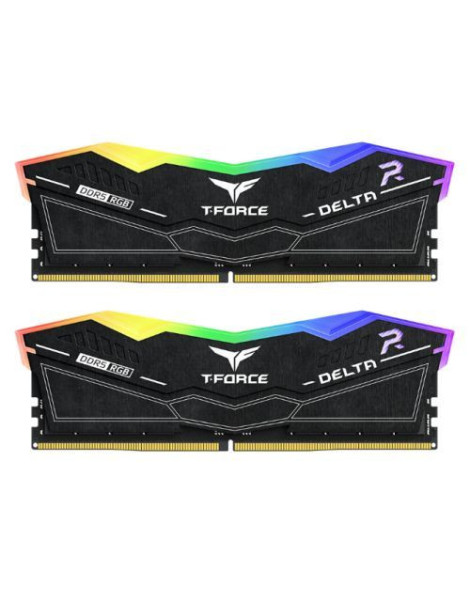 Team T-Force Delta RGB 32GB Kit (2 x 16GB)  DDR5  6000MHz (PC5-48000)  CL30  ECC  XMP 3.0  PMIC  DIMM Memory  Black