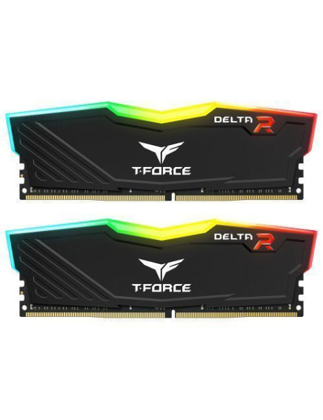 Team T-Force Delta RGB 64GB Kit (2 x 32GB)  DDR4  3600MHz (PC4-28800)  CL18  XMP 2.0  DIMM Memory  Black