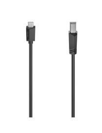 Hama USB-C to USB-B Cable  USB 2.0  1.5 Metre  Black