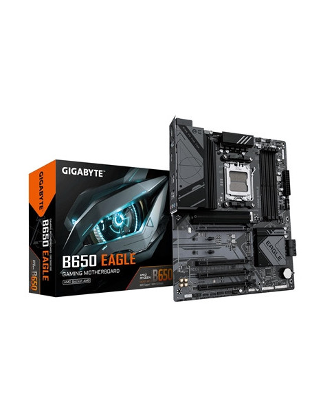 Gigabyte B650 EAGLE AMD AM5 Socket Motherboard  ATX  4x DDR5 Slots  3x M.2 Sockets  2x USB-C Port  Fitted I/O Shield  GbE LAN  1x DisplayPort / 1x HDMI Port