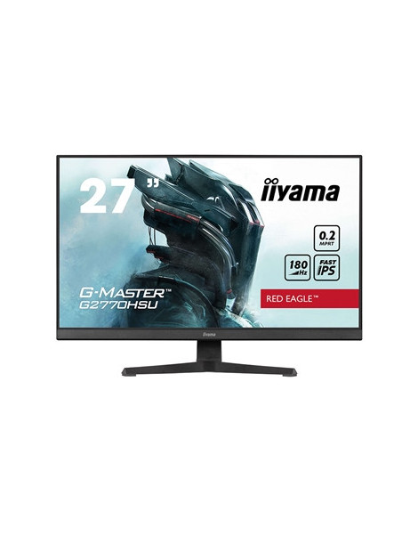 iiyama G-Master GB2770HSU-B6 Red Eagle 27 Inch Monitor Gaming Monitor  Black  Ultra Slim Bezel  Fast IPS IGZO  180Hz  0.2ms  FreeSync  HDMI  Display Port  USB Hub  Height Adjustable  Pivot  VESA