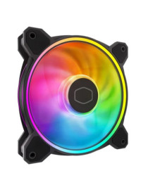 Cooler Master MasterFan MF120 Halo2 ARGB PWM 12cm Case Fan  Dual Loop Lighting  0-2050 RPM  Rifle Bearing  Black