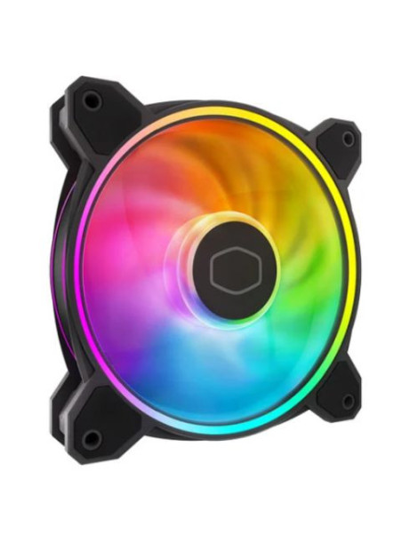 Cooler Master MasterFan MF120 Halo2 ARGB PWM 12cm Case Fan  Dual Loop Lighting  0-2050 RPM  Rifle Bearing  Black