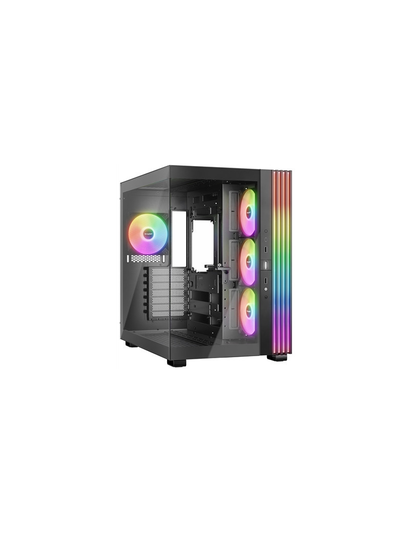 be-quiet! Light Base 600 LX  Black  Midi-Tower ATX Case  Massive ARGB LED Strip  Full Windowed Design  4x Light Wings LX 120mm PWM fans included