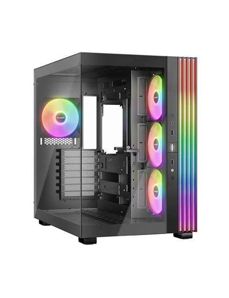 be-quiet! Light Base 600 LX  Black  Midi-Tower ATX Case  Massive ARGB LED Strip  Full Windowed Design  4x Light Wings LX 120mm PWM fans included