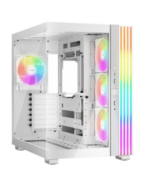 be-quiet! Light Base 600 LX  White  Midi-Tower ATX Case  Massive ARGB LED Strip  Full Windowed Design  4x Light Wings LX 120mm PWM fans included