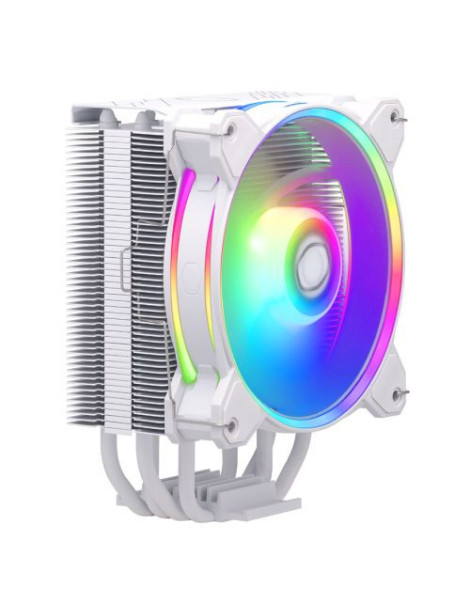 Cooler Master Hyper 212 Halo ARGB Heatsink & Fan  Intel/AMD  4 Heat Pipes  Rifle Bearing Fan  Compact 154mm Height  White