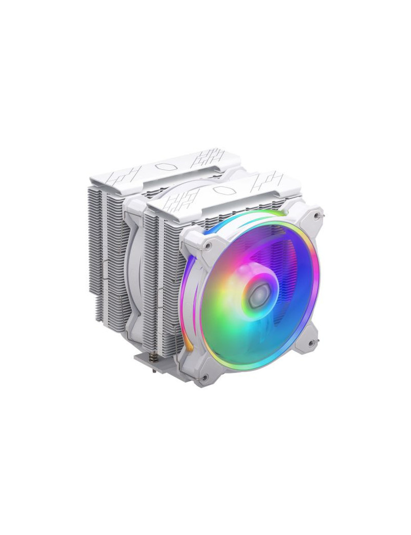 Cooler Master Hyper 622 Halo ARGB Dual Tower Heatsink & Fans  Intel/AMD  6 Heat Pipes  2x ARGB Fans  157mm High  White