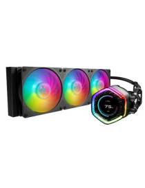 Cooler Master MasterLiquid 360 ION ARGB Liquid CPU Cooler  360mm  Dual Chamber Design  3 x Mobius ARGB Fans  Customisable LCD Display   Black