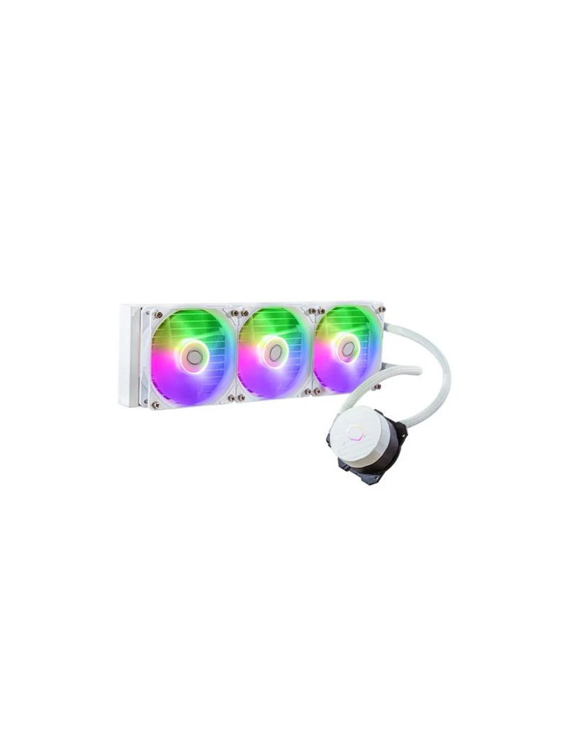 Cooler Master MasterLiquid 360L Core ARGB 360mm Liquid CPU Cooler  3x ARGB PWM Fans  RGB Pump Head  White