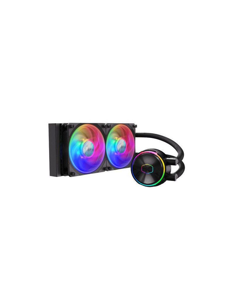 Cooler Master PL240 Flux ARGB 240mm Liquid CPU Cooler  2x ARGB PWM Fans  RGB Pump Head  RGB Controller  Black