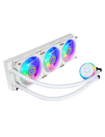 Cooler Master PL360 Flux ARGB 360mm Liquid CPU Cooler  3x ARGB PWM Fans  RGB Pump Head  RGB Controller  White