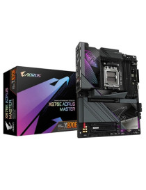 Gigabyte X870E AORUS MASTER AMD AM5 Socket Motherboard  ATX  4x DDR5 Slots  4x M.2 Sockets  3x USB-C Port  Fitted I/O Shield  5GbE LAN  Wi-Fi 7  2x HDMI Port / 2x USB-C (USB4)