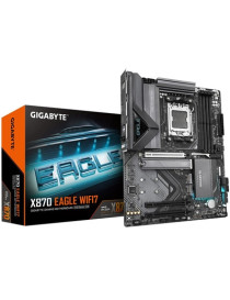 Gigabyte X870 EAGLE WIFI7 AMD AM5 Socket Motherboard  ATX  4x DDR5 Slots  3x M.2 Sockets  3x USB-C Port  Fitted I/O Shield  2.5GbE LAN  Wi-Fi 7  1x HDMI Port / 2x USB-C (USB4)