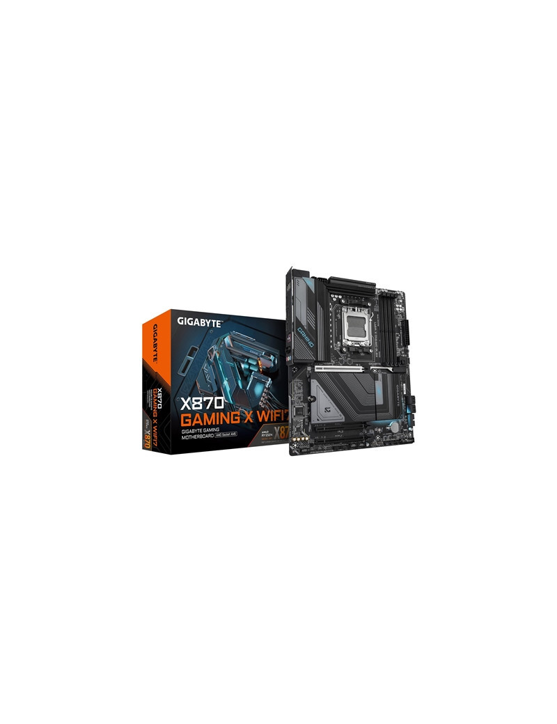 Gigabyte X870 GAMING X WIFI7 AMD AM5 Socket Motherboard  ATX  4x DDR5 Slots  3x M.2 Sockets  3x USB-C Port  Fitted I/O Shield  2.5GbE LAN  Wi-Fi 7  1x HDMI Port / 2x USB-C (USB4)