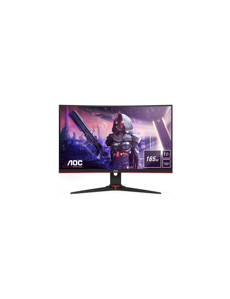 AOC C24G2AE/BK 24 Inch Curved Full HD VA Monitor  165Hz  1ms  DisplayPort  HDMI  VGA  Speakers  AMD FreeSync