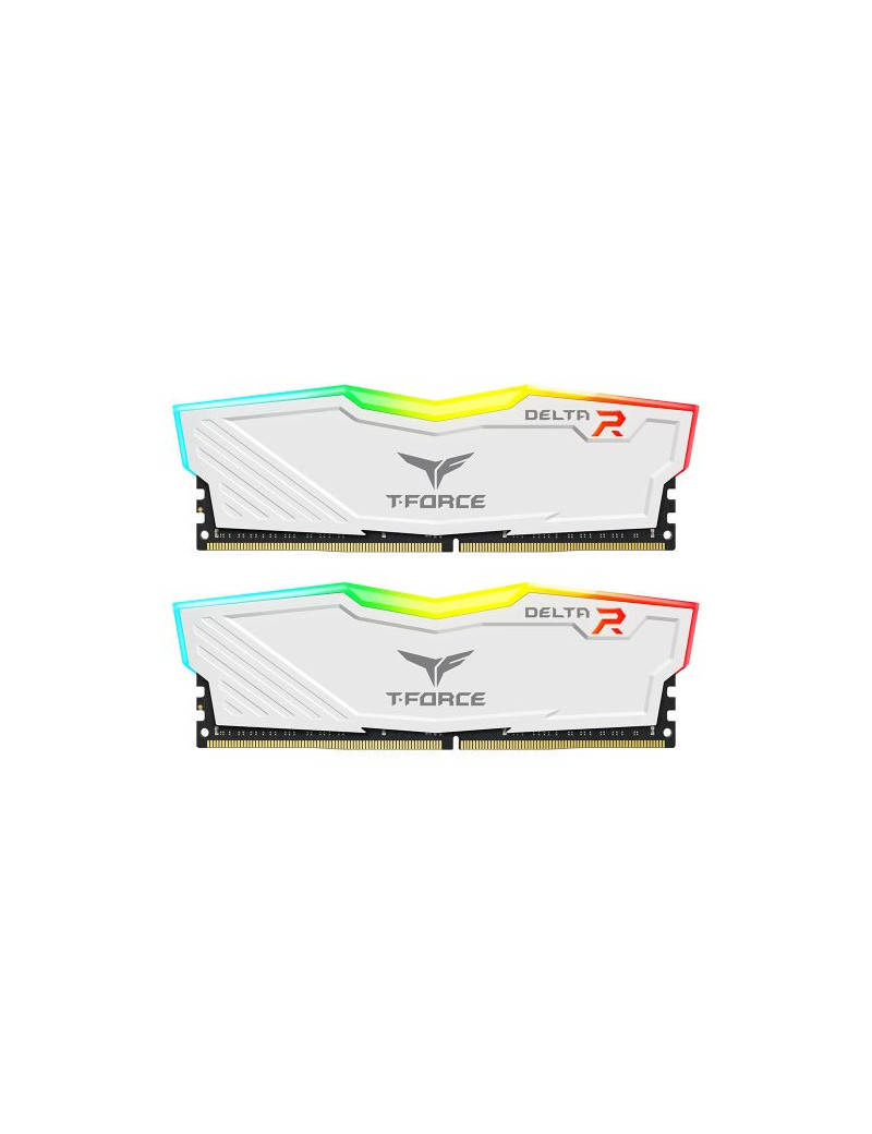 Team T-Force Delta RGB 32GB Kit (2 x 16GB)  DDR4  3600MHz (PC4-28800)  CL18  XMP 2.0  DIMM Memory  White